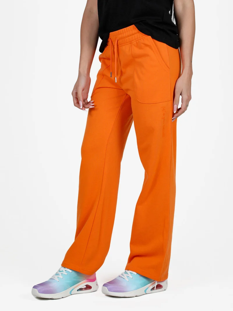 Pantaloni tuta da donna a gamba larga - arancione