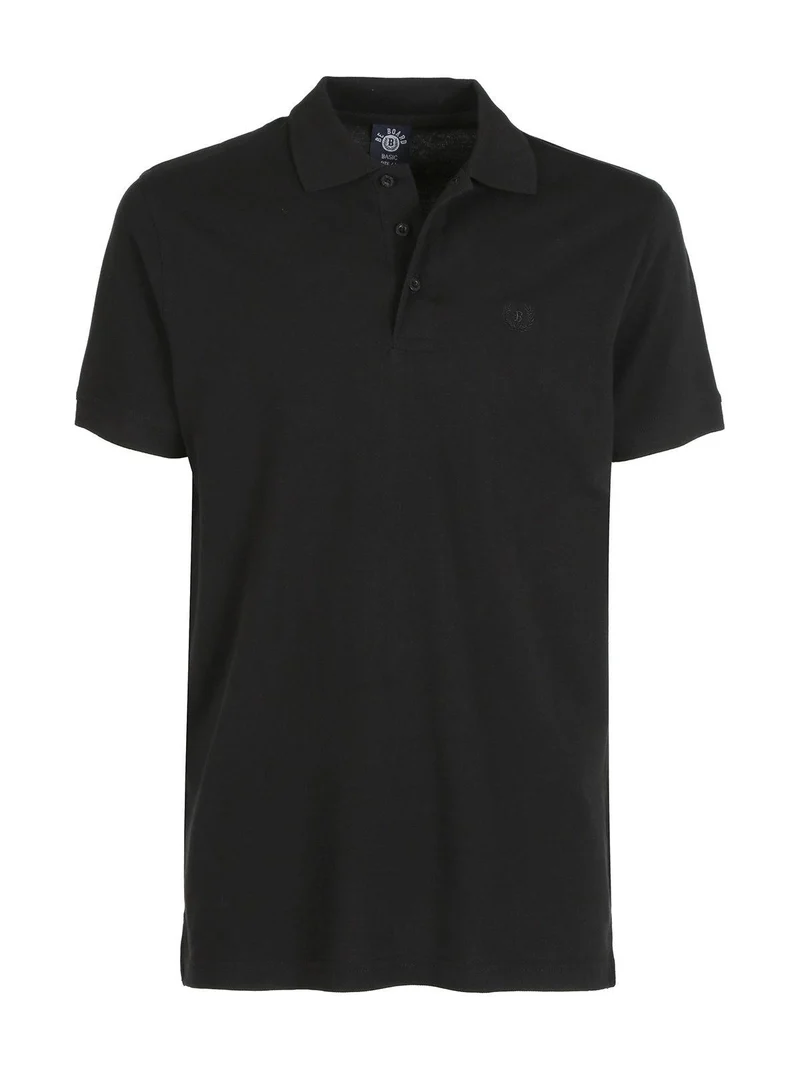 Polo uomo in cotone manica corta - nero