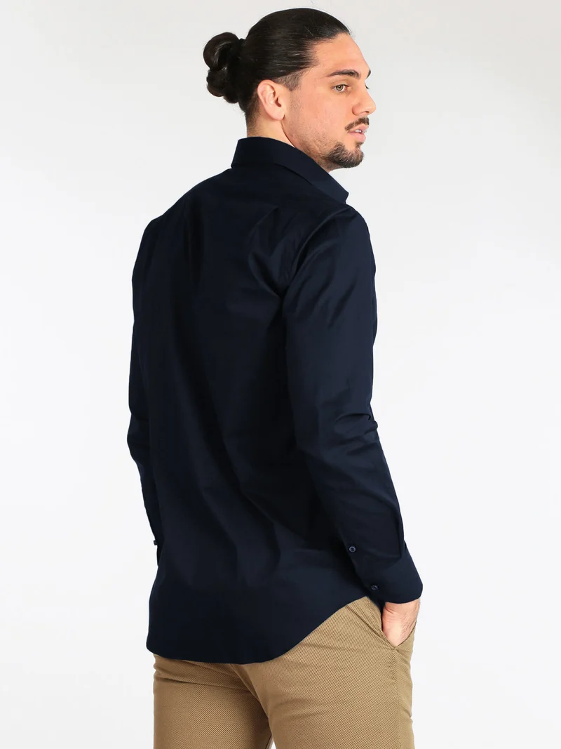 Camicia da uomo regular fit - blu scuro