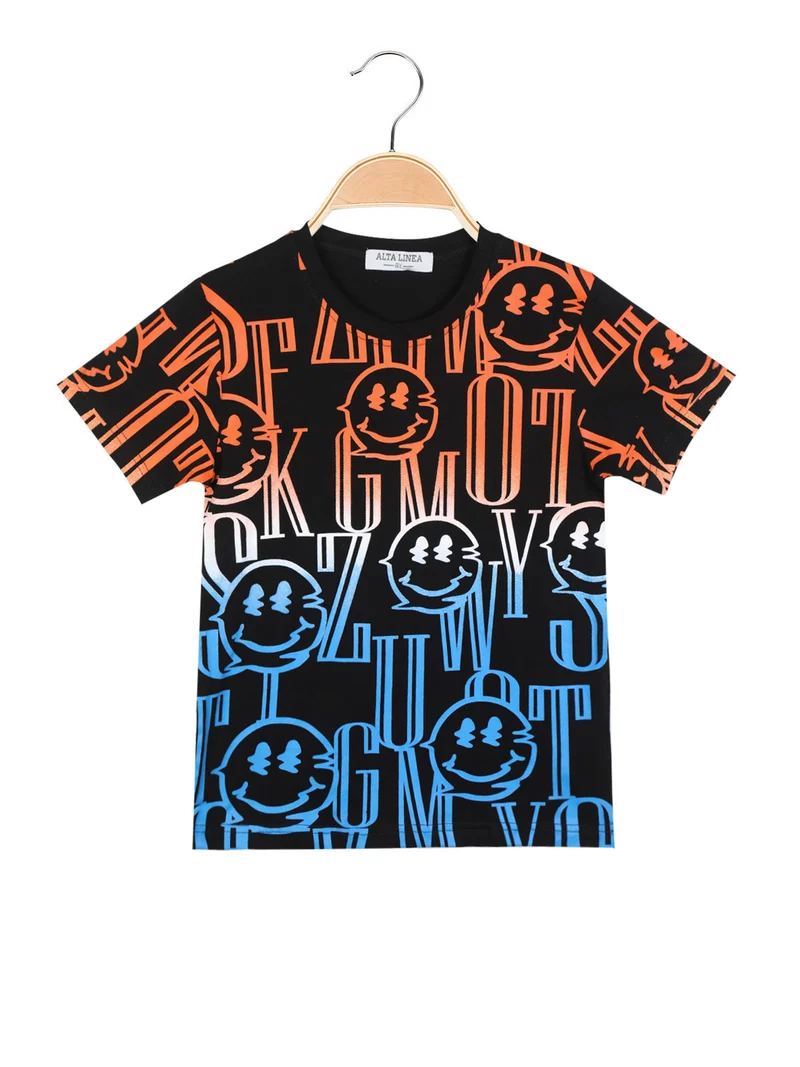 T-shirt manica corta da bambino - nero