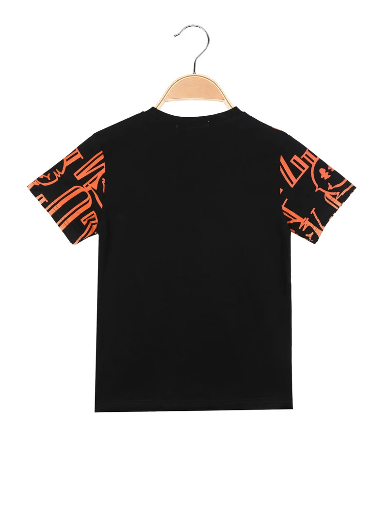 T-shirt manica corta da bambino - nero