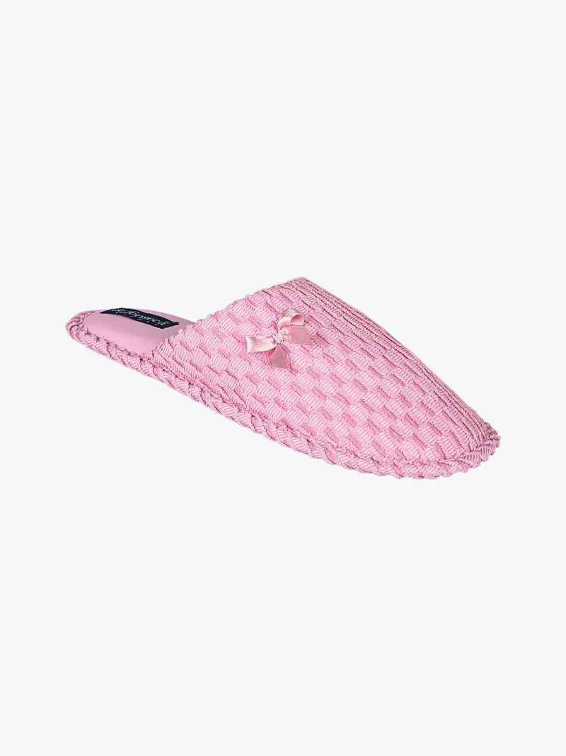 Pantofole donna in tessuto- rosa