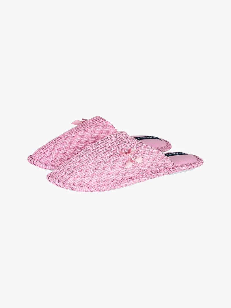 Pantofole donna in tessuto- rosa