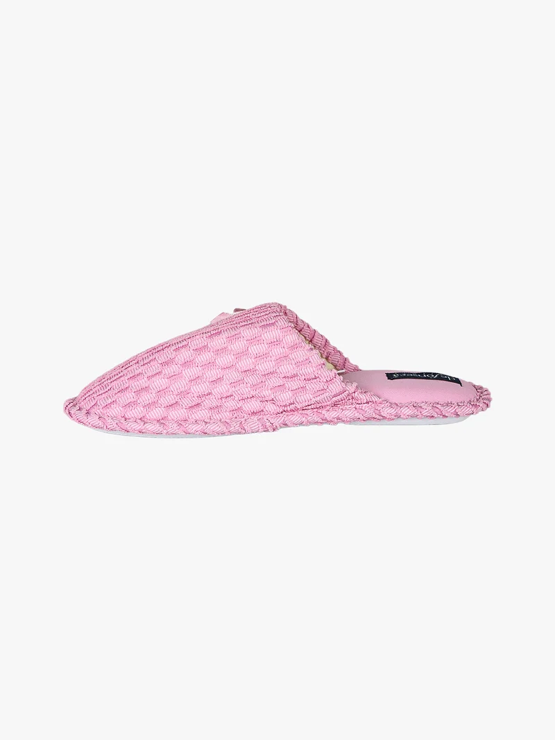 Pantofole donna in tessuto- rosa
