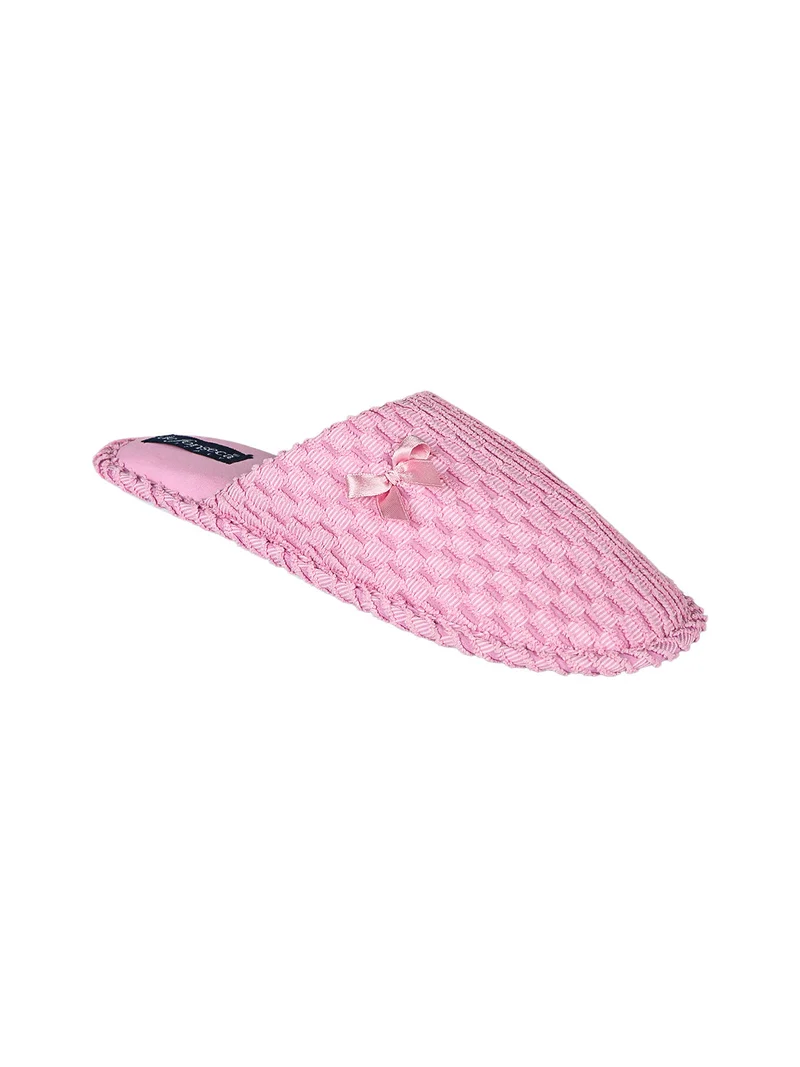 Pantofole donna in tessuto- rosa