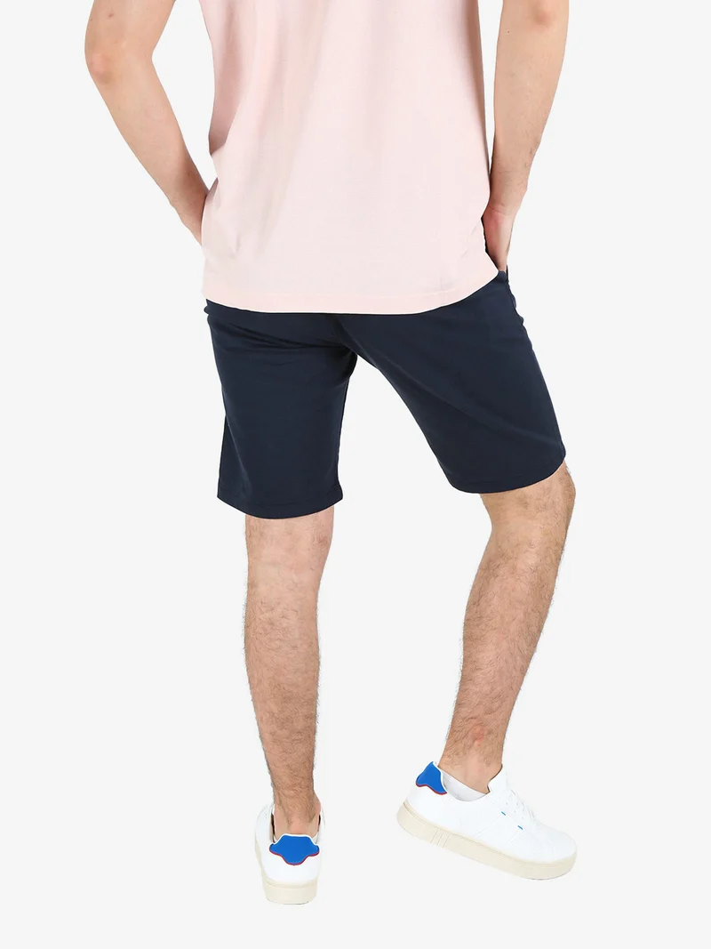 Bermuda da uomo in cotone - blu scuro