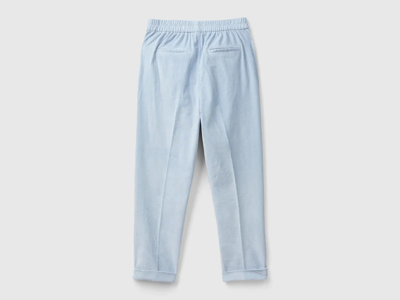 Chinos aus Samt mit elastischem Bund