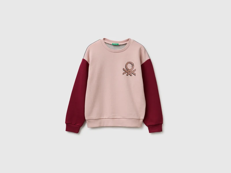 Sweatshirt mit glitzerndem Logo-Print