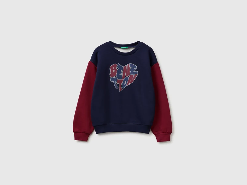 Sweatshirt mit glitzerndem Logo-Print