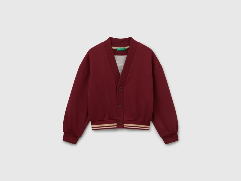 Sweatshirt-Cardigan mit Pailletten