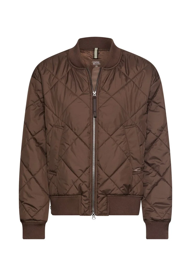 Oversize Bomberjacke mit bedrucktem Futter
