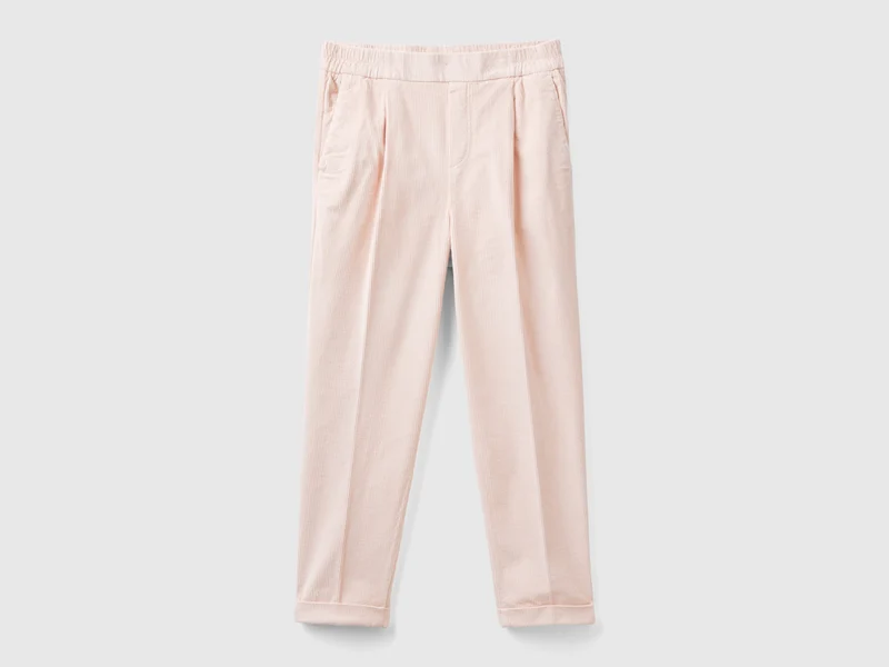 Chinos aus Samt mit elastischem Bund