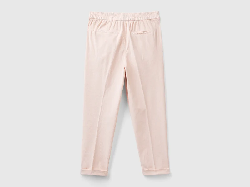 Chinos aus Samt mit elastischem Bund