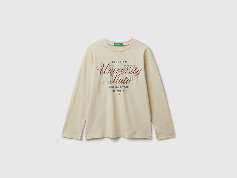 Baumwoll-T-Shirt mit Aufdruck