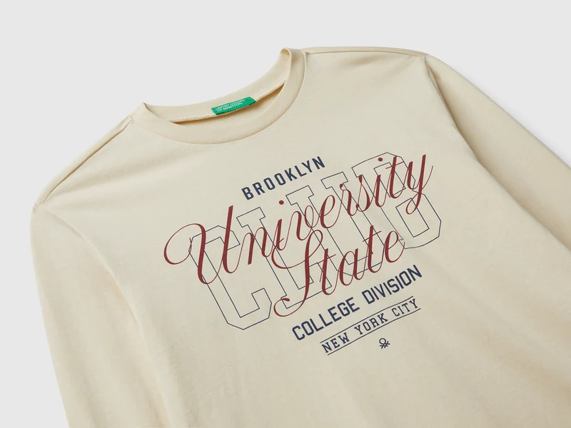 Baumwoll-T-Shirt mit Aufdruck