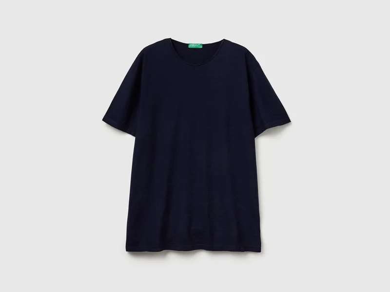 T-Shirt aus geflammter Baumwolle