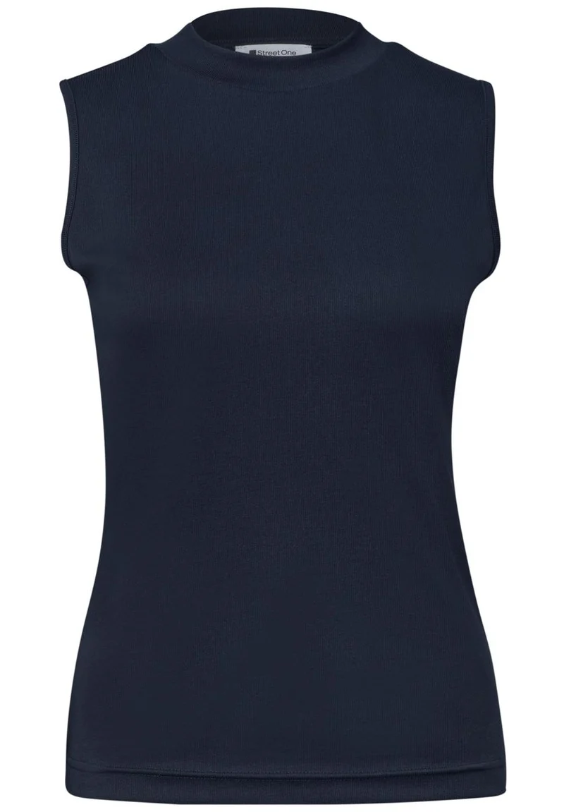 Top im Silk-Look mit Turtle Neck