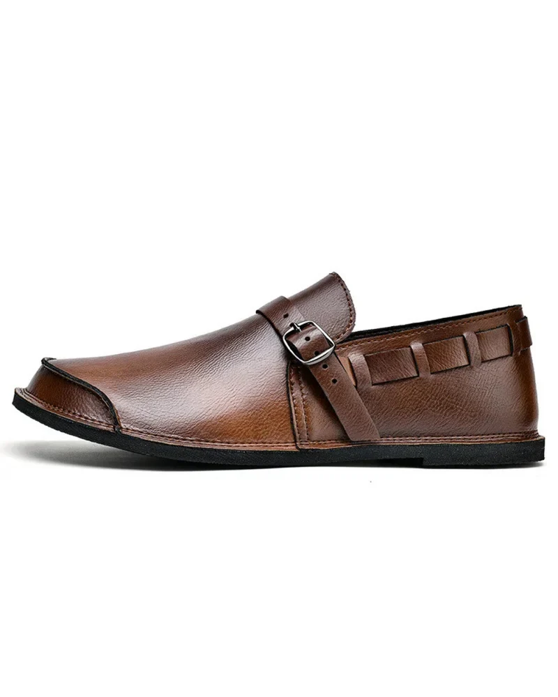 Buckled Leather Loafers