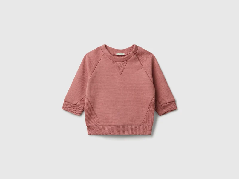 Baumwoll-Sweatshirt mit Rundhalsausschnitt