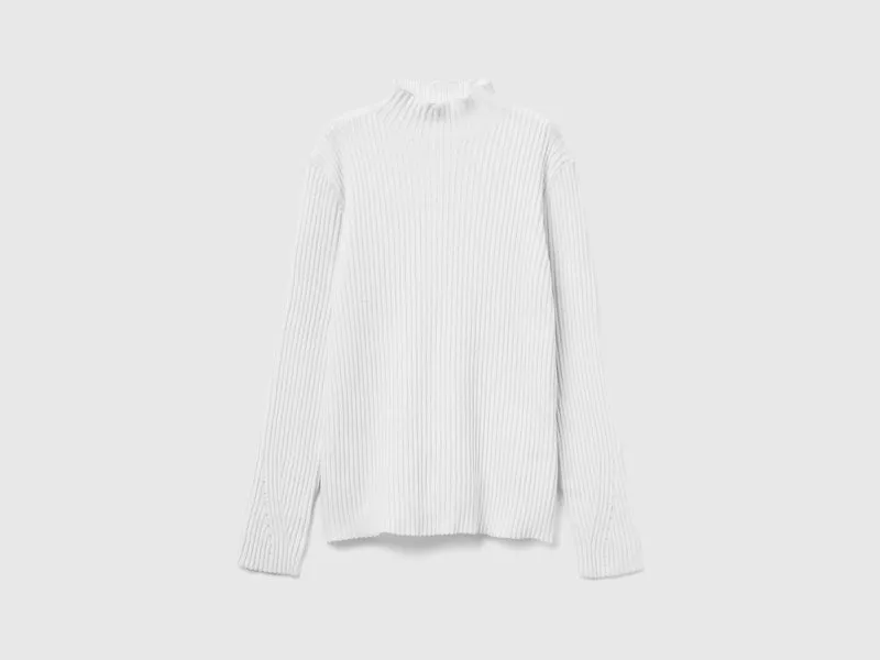 Gerippter Rollkragenpullover