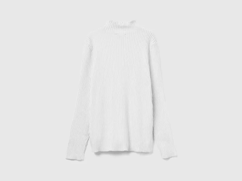 Gerippter Rollkragenpullover