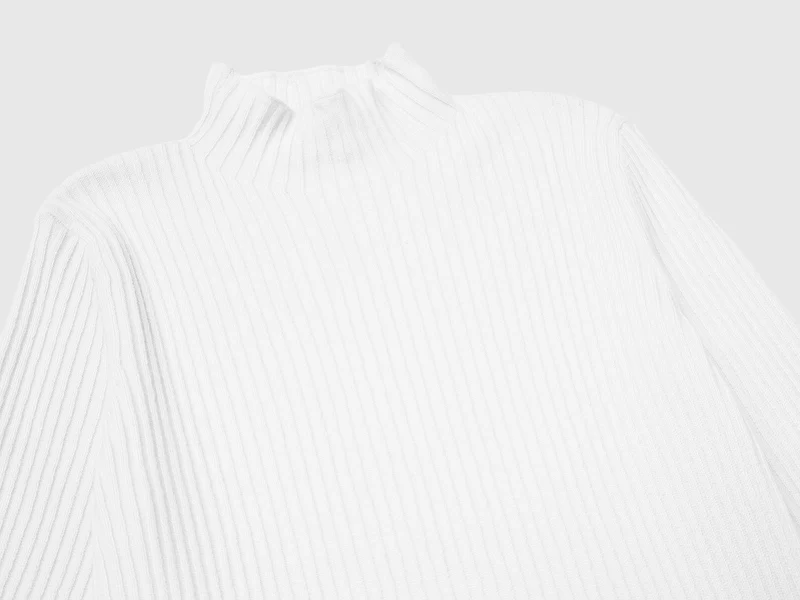 Gerippter Rollkragenpullover