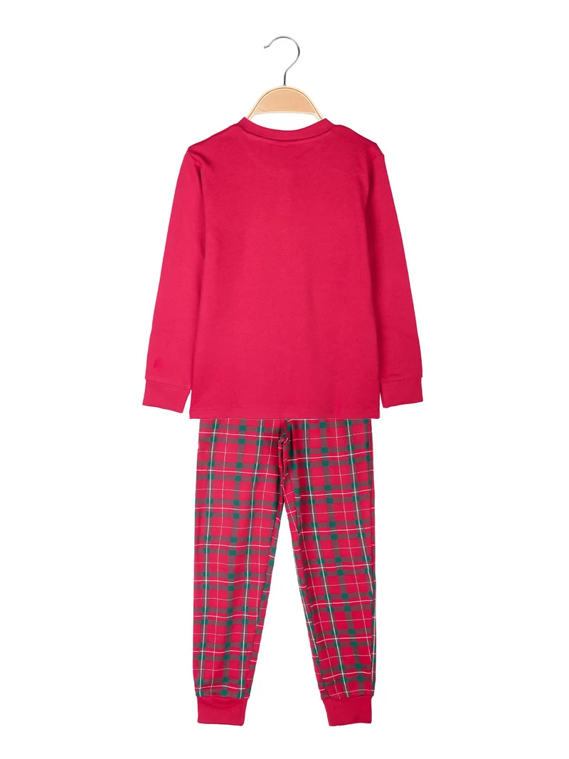 Grinch pigiama natalizio da bambino in cotone interlock - rosso