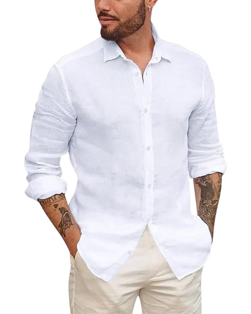 Hawaiian Cotton Linen Shirt