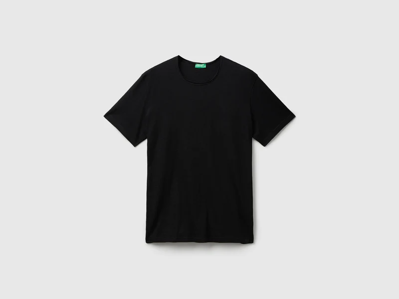 T-Shirt aus geflammter Baumwolle