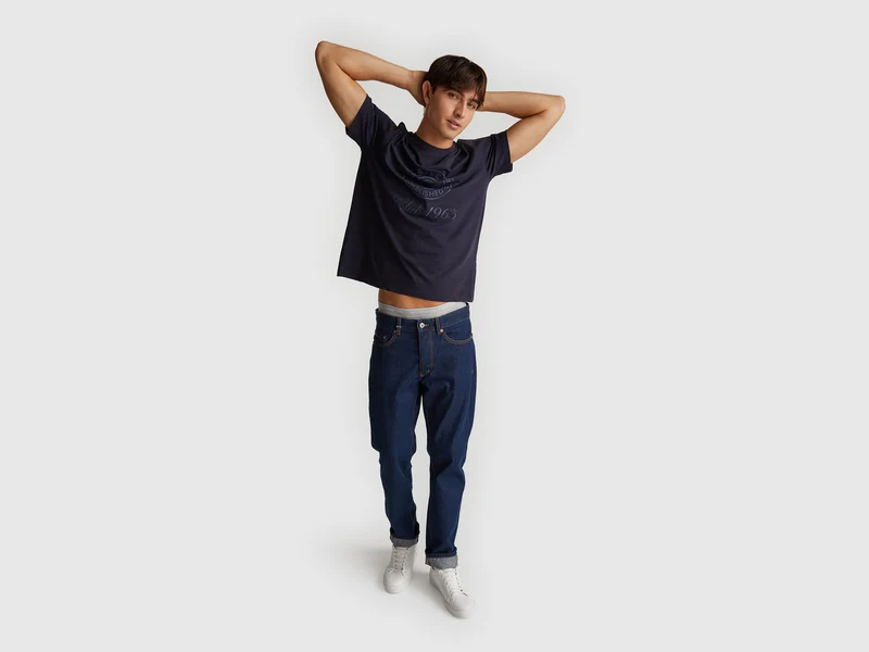 Baumwoll-T-Shirt mit Logo