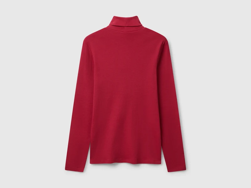 Langarm-T-Shirt mit hohem Halsausschnitt