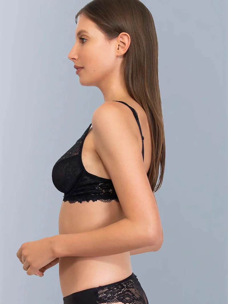 Reggiseno francese con ferretto coppa C 2442 - nero
