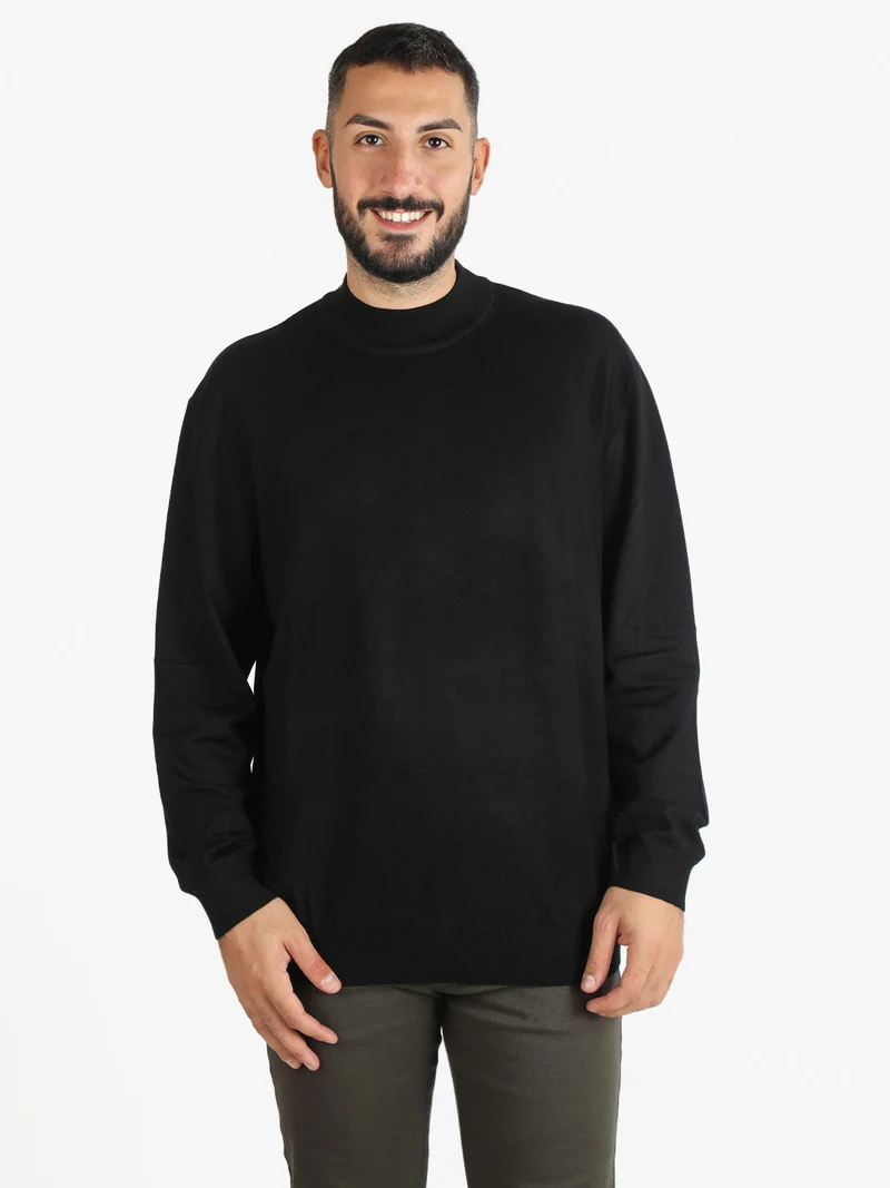 Maglia lupetto da uomo taglie forti - nero