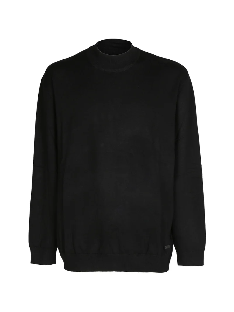 Maglia lupetto da uomo taglie forti - nero