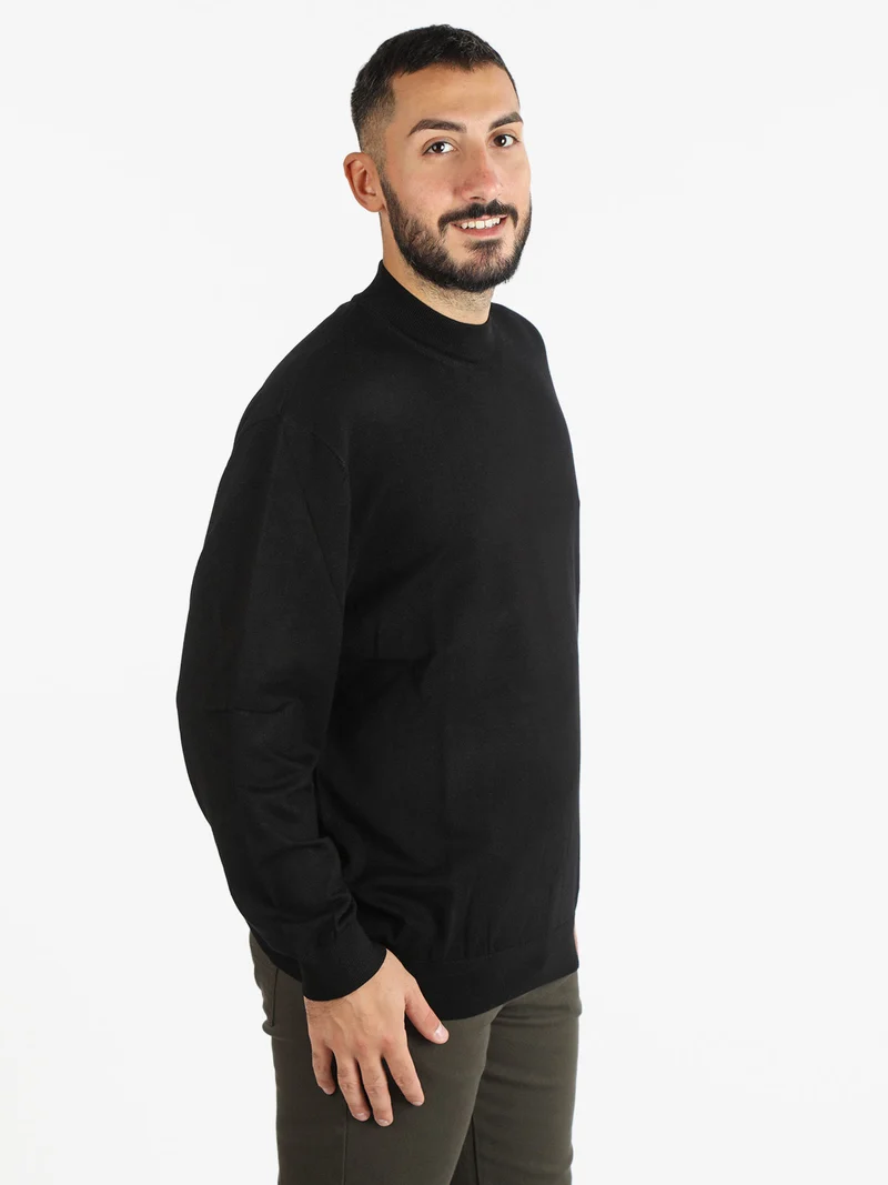 Maglia lupetto da uomo taglie forti - nero