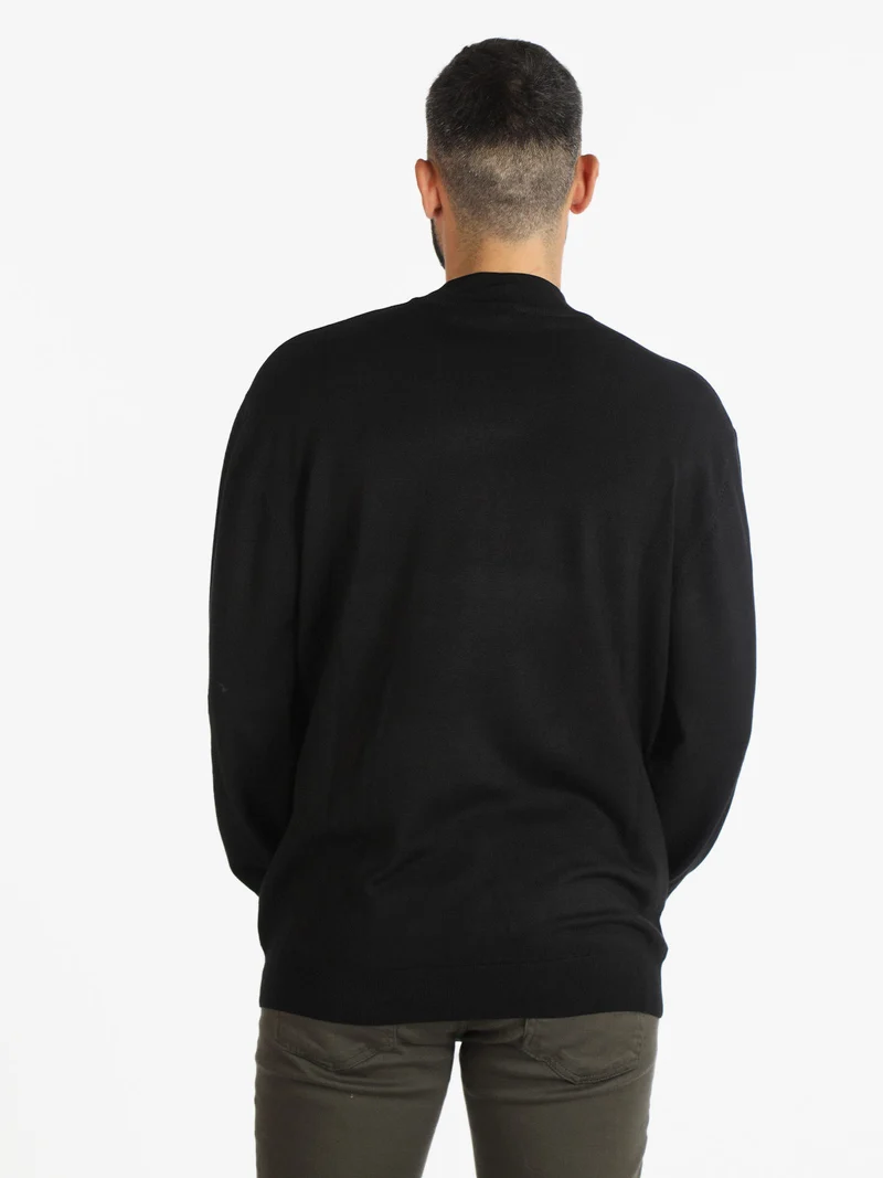 Maglia lupetto da uomo taglie forti - nero