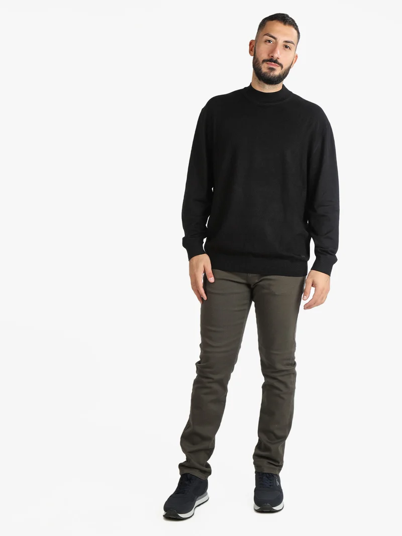 Maglia lupetto da uomo taglie forti - nero