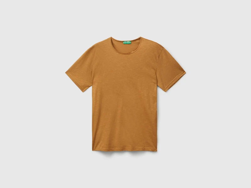 T-Shirt aus geflammter Baumwolle