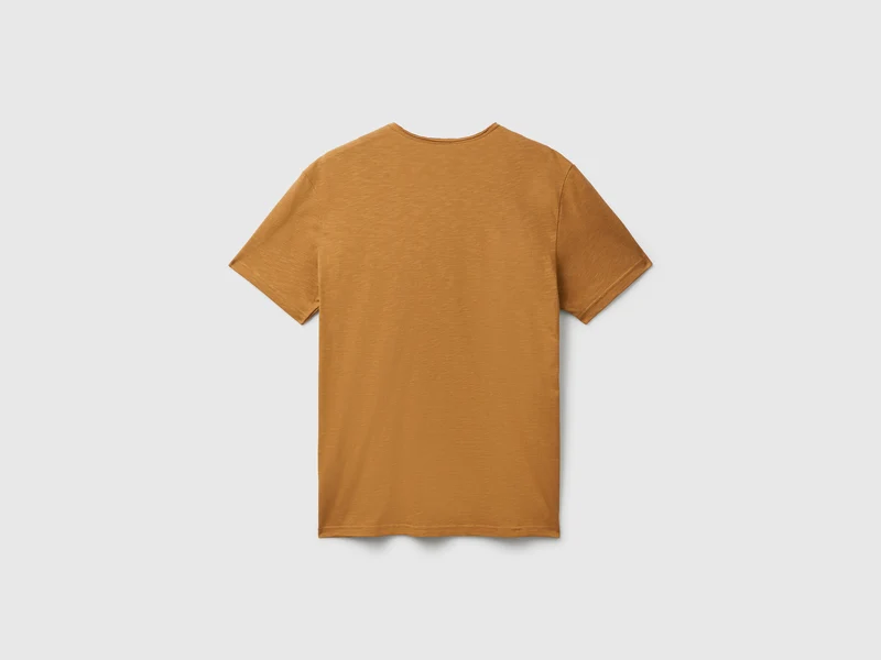 T-Shirt aus geflammter Baumwolle