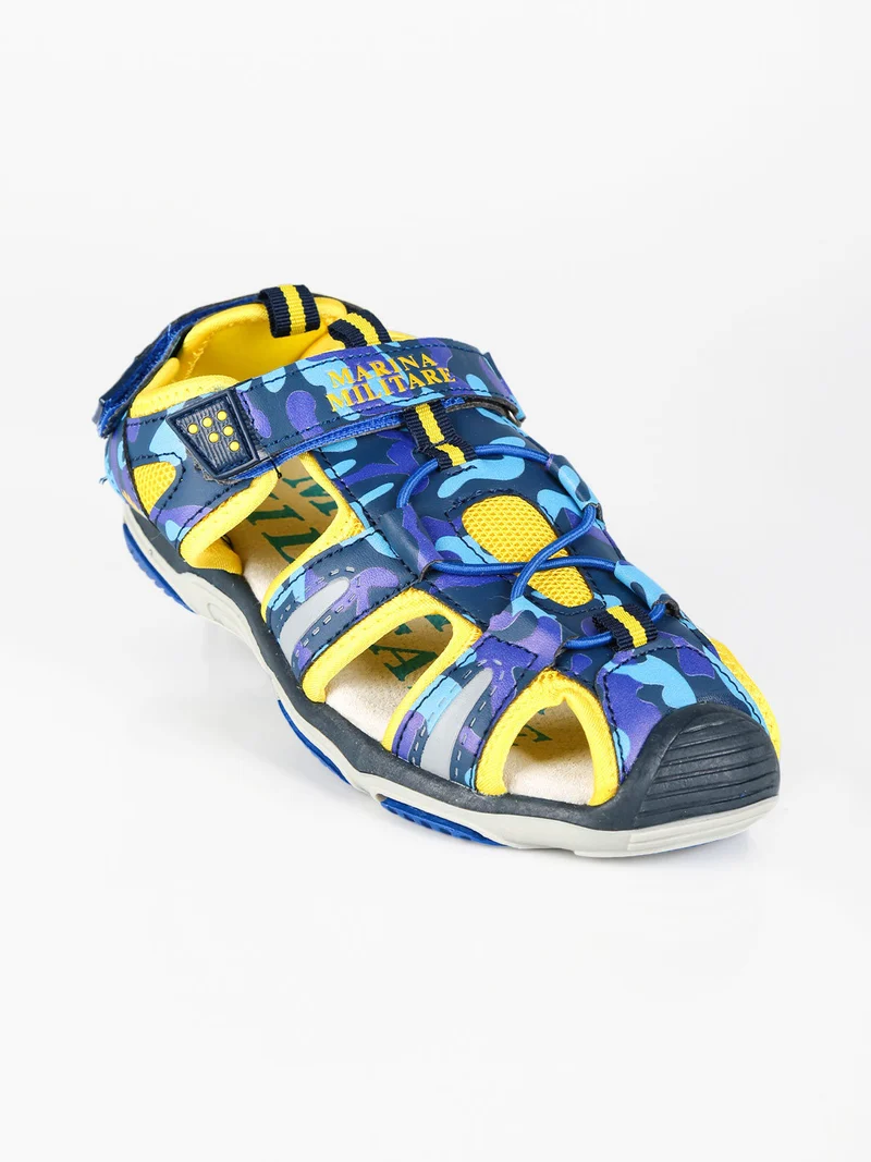 Sandali chiusi bicolor da bambino - blu scuro