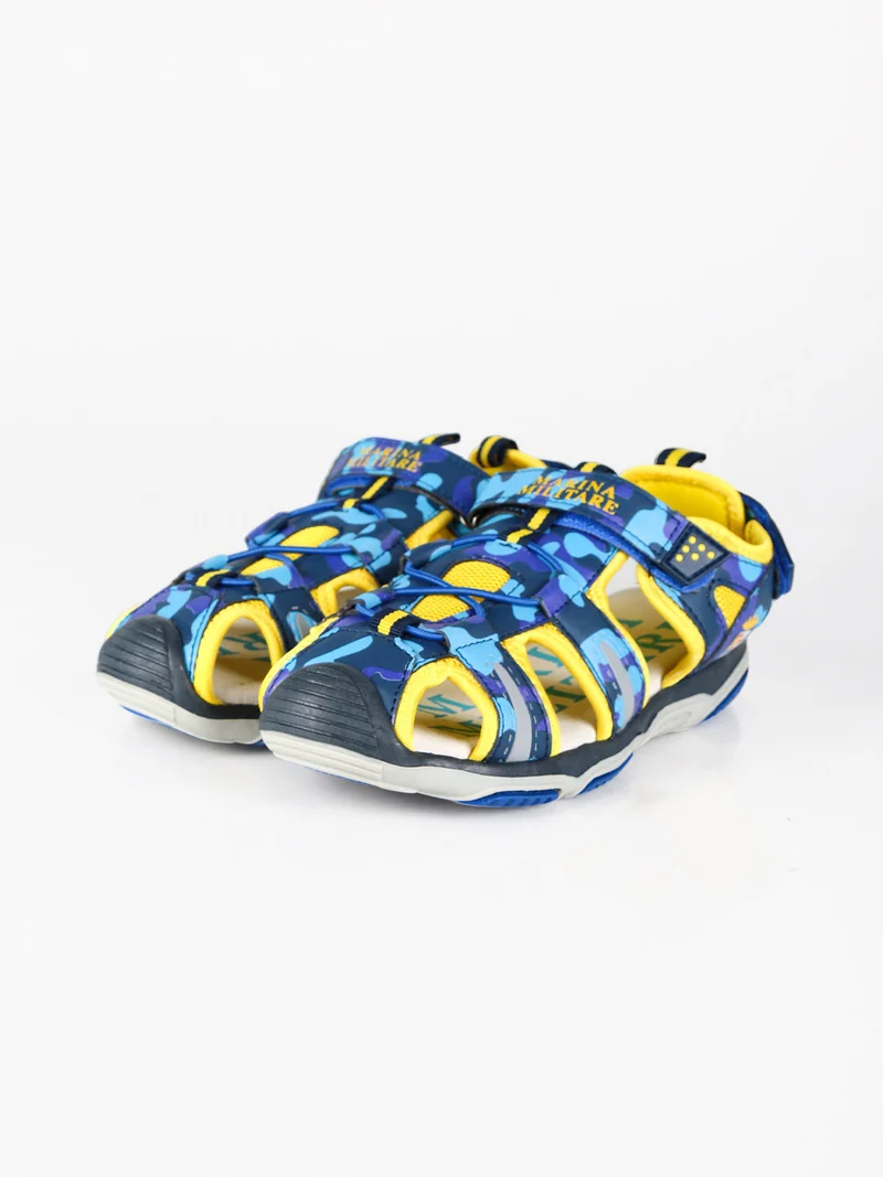 Sandali chiusi bicolor da bambino - blu scuro