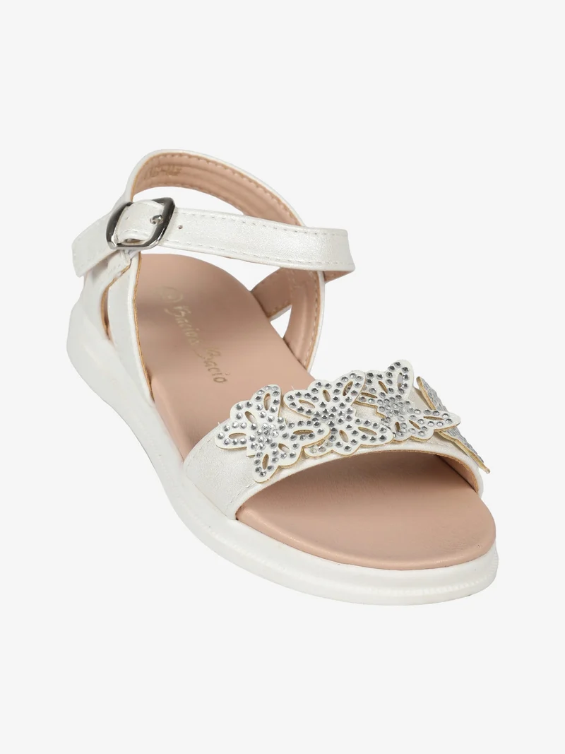 Sandali da bambina con strass - bianco