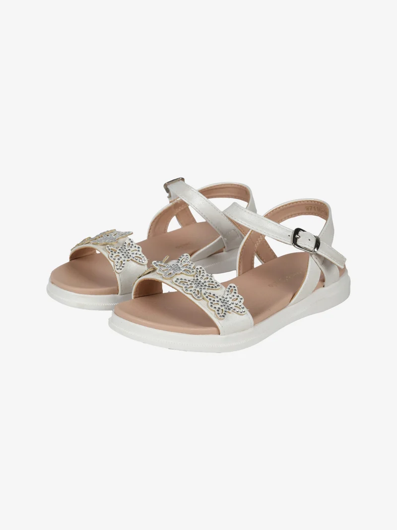 Sandali da bambina con strass - bianco