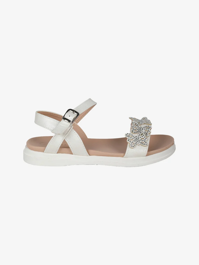 Sandali da bambina con strass - bianco