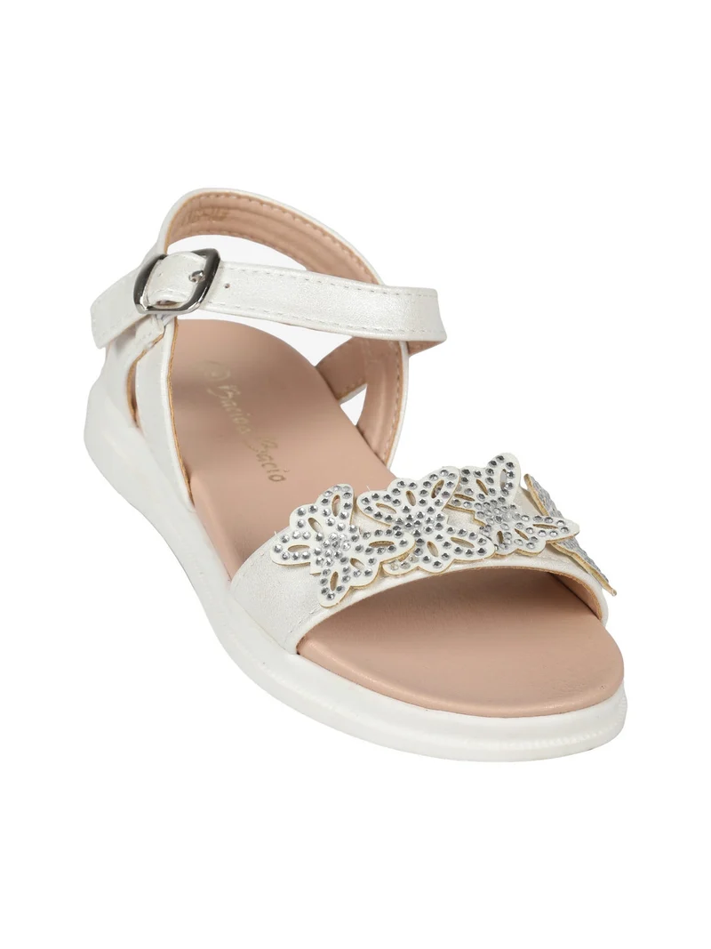 Sandali da bambina con strass - bianco