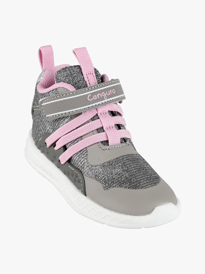 Sneakers alte glitter con strappo - argento