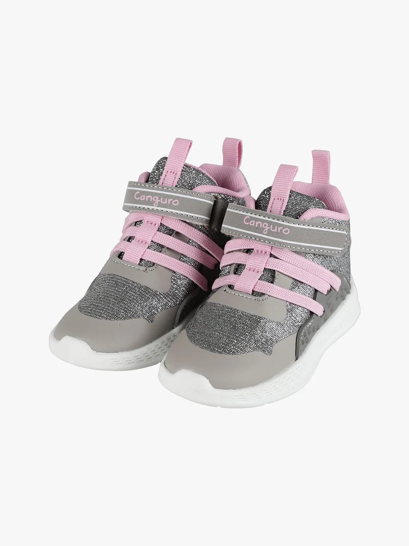 Sneakers alte glitter con strappo - argento