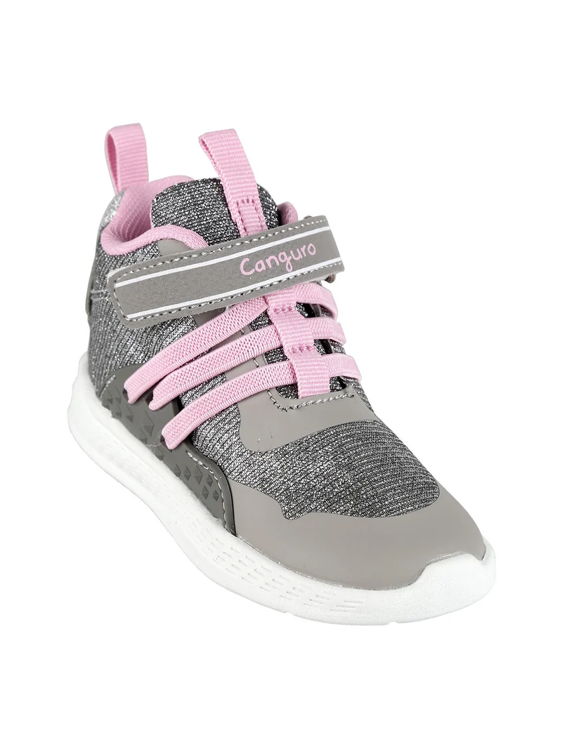 Sneakers alte glitter con strappo - argento