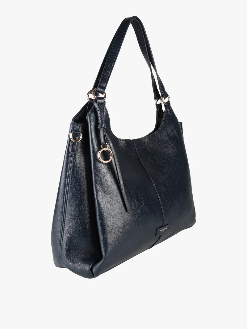 Borsa hobo da donna con doppi manici - blu