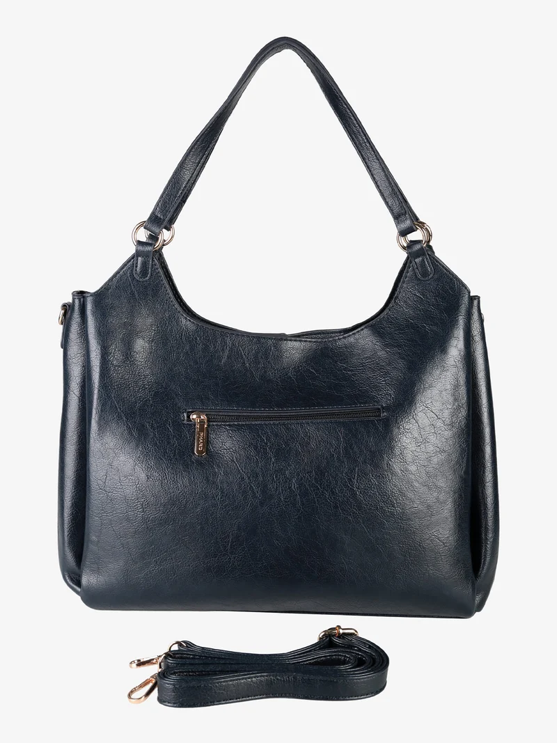 Borsa hobo da donna con doppi manici - blu